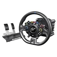 Fanatec Officially Licensed Gran Turismo DD Pro PlayStation® Sim Racing Steering Wheel, Base and Pedals – Polyphony Digital Wheel, 5 Nm FluxBarrier Direct Drive, 2-Pedal Set for PC, PS5, PS4
