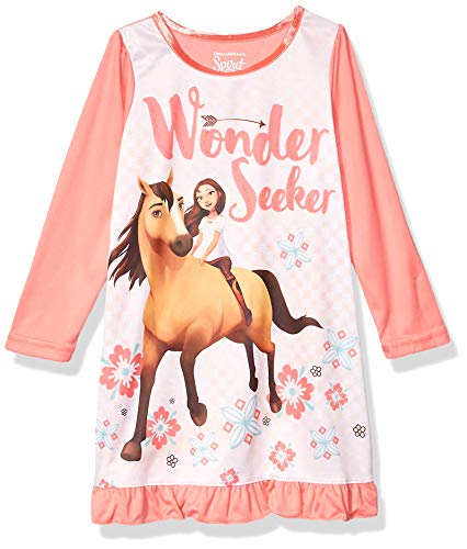 DreamWorks Girls' Big Nightgown, Spirit - Wonder Seeker, 8 - Thumbnail 4