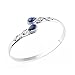 3.05 Cts Lapis Bangle For Women Silver Overlay Handmade Vintage Boho Style Jewelry Mother'S Day Gifts For Mom Wife