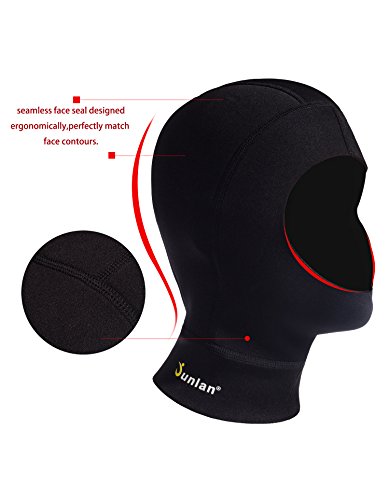 image for Junlan 3mm Neoprene Diving Hood Full Face Mask Warm Swimming Cap Wetsu