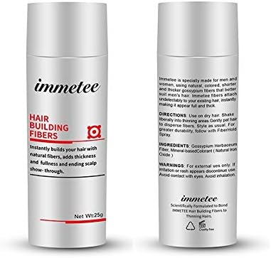 100% cotton non-allergy 25g Immetee hair building fiber (Black)
