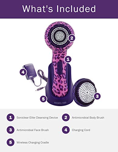 Michael Todd Soniclear Elite Skin Cleansing System, Leopard Me Purple