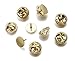 Darice 12 Piece Brass Tie Tack with Clutch, 10 mm