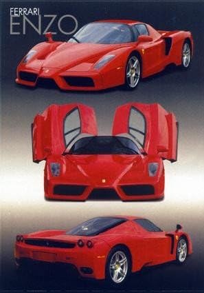 Art Poster Print - Ferrari Enzo - Artist: Unknown - Poster Size: 34 X 24 inches