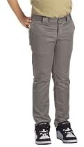 Dickies Big Boys' Skinny Straight Pant, Silver, 8