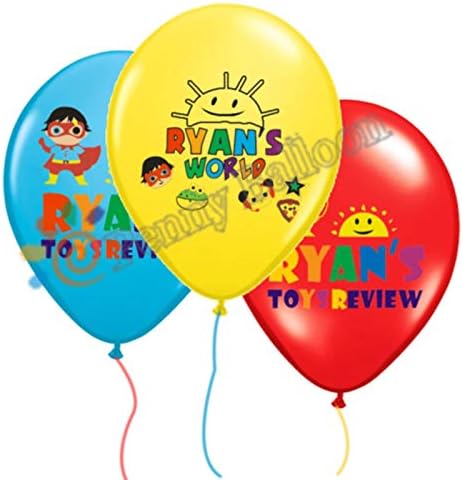 6PCS Ryans World Toys Review Latex Birthday Party Decorations Balloons Theme Balloons Supplies