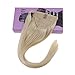 VeSunny 14inch Blonde Ponytail Extension Color #60 Platinum Blonde Real Hair Ponytail Extension Straight Remy Human Hair 80g/set