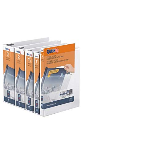QuickFit View Binder, 3 Inch, Round Ring, White (88050) Pricepulse