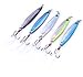 Aorace 5pcs/lot High Strength Saltwater Fishing Casting Metal Jig Shore and Boat Jigging Lure Bait Lead Fish with Feather 6.5cm/17g