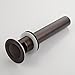 Angle Simple Bathroom Sink Drain with Overflow, Brass Pop Up Vanity Sink Drain Stopper Oil-Rubbed Bronze