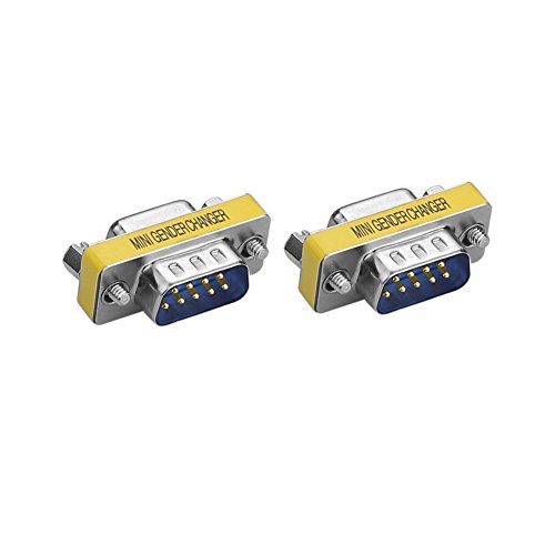 SIENOC 5 Packs 9 Pin RS-232 Serial DB9 Connector Male to Female Cable Gender Changer Coupler Adapter