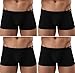 Winday Men Briefs Breathable Ice Silk Boxer Bikinis and Briefs 4-pack XL/US L Black
