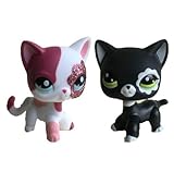 Littlest Pet Shop Collection LPS22 Short Hair Standing Pink Black Cat