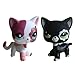 Littlest Pet Shop Collection LPS22 Short Hair Standing Pink Black Cat