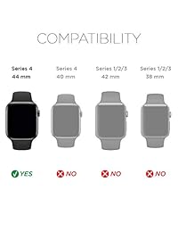 X Doria Defense Edge, funda para Apple Watch de 1.732 in   Marco de aluminio y TPU para parachoques, compatible con Apple Watch Series 4 solamente., 44mm