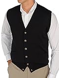 Paul Fredrick Men's Italian Extra Fine Merino Wool Button Front Sweater Vest