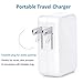 Besgoods 3.2A/16W High Speed 4-Port USB Wall Charger Portable Travel Charger Power Adapter with Folding Plug for iPhone 7 6s Plus, iPad, Samsung Galaxy, Android, HTC, Google Nexus and more, White