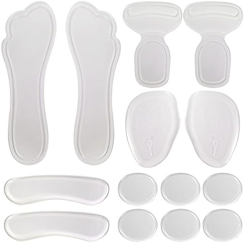 Alodor The High Heel Shoe Pads Dot，Ball of Foot Cushion，High Heel Inserts, Heel Grips, Anti Slip Shoe Cushion,High Heel Liner, Heel Snugs（14 Pieces） (Transparent)