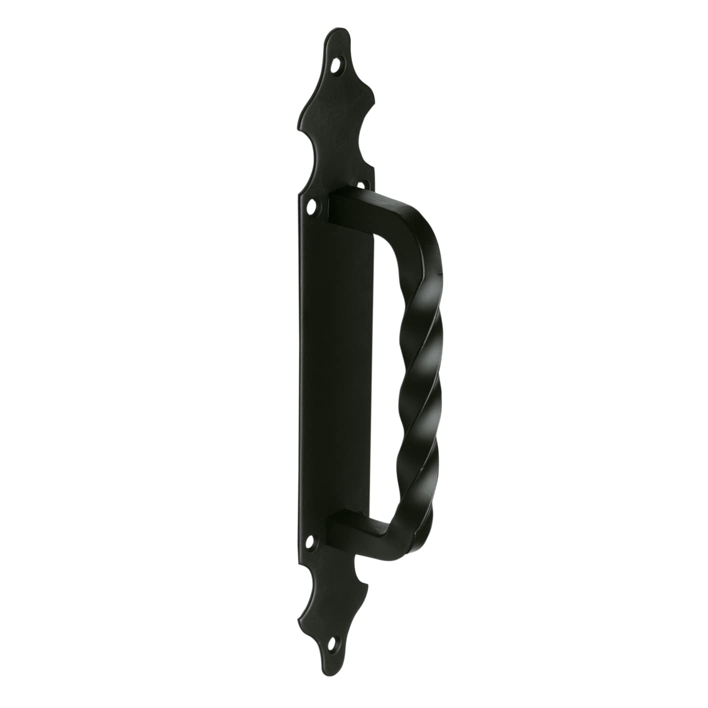Amig - Handle for Passage or Entry Doors Mod.101 | 280 x 45 mm | Rustic Style Handle | Forged Type | Zamak Black Finish | Includes Coach