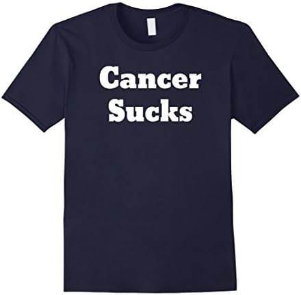 Mens Cancer Sucks T-Shirt For Chemotherapy Survivors  Medium Navy