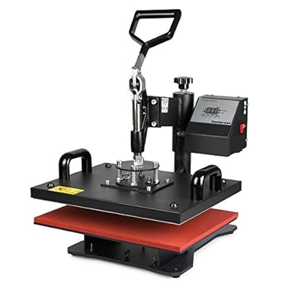 OrangeA Heat Press 5 in 1 Swing Away Heat Press Machine 1400W Hat Press 15X12Inch Heat Platen Multifunction Hat Mug Plate Cap (5 in 1 12X15Inch) - Image 4