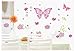 Kappier Pink Butterflies with Flowers and Petals Peel & Stick Wall Decals