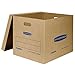 Bankers Box Large Classic Moving Box 5 Pack, Reinforced Handles, Tape-Free Assembly, Box with Lid, 21-in x 17-in x 17-in (8818201)