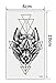 DaLin Temporary Tattoos for Women Men (Wolf Collection)