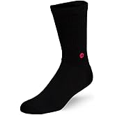 Ethika Men's Crew Sock | Black Logo -Red-