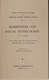 Maimonides "on sexual intercourse." Fi Κ»l-jima