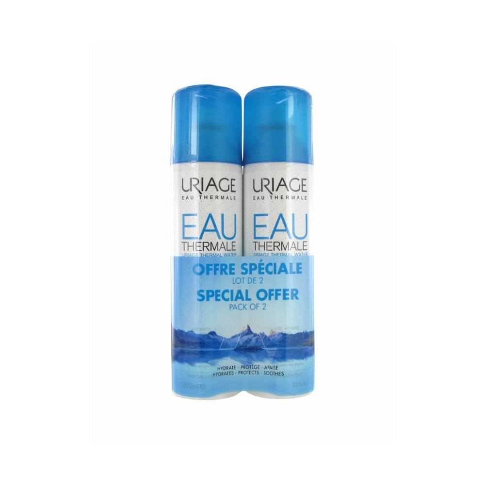 Uriage Eau Thermale Lot de 2 x 300ml Pour Peau Normale, Peau Sensible, Peau Sèche