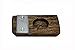 Barrel-Art Barrel Stave Whiskey Bourbon Scotch Coaster with Glass and Galvanized Steel, Dark Walnut