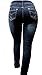 Jack David Women's Plus Size Stretch Black/Blue mid Rise Denim Jeans Pants Skinny Leg