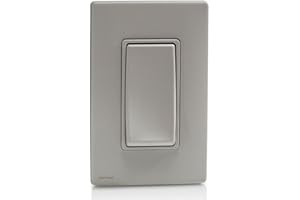 Leviton Single Pole Renu Switch Kit, 15 Amp, RE151-KWS, Wood Smoke