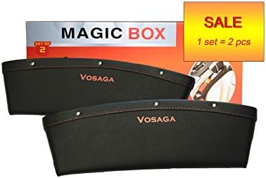 SALE!!! Car Organizer Between Seats (2pcs, Black, PU Leather, Good Quality) Car Pocket in Between Seats Console - Side Gap Pocket for Wallet/Phone/Coins