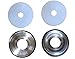 Pre-Drilled Mason Jar Lids Regular Mouth Ball Canning Jar Soap Dispenser or other DIY Crafts Stainless Steel No Rust Lid Adapters for Mason Jars With Leak Proof Gaskets (2 Pack, Regular Mouth) (Satin)