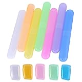 UCEC Colored Plastic Toothbrush Case Holder - With Gifts (Toothbrush Head Cover) - For Travel, Home - Pack of 7