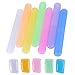 UCEC Plastic Toothbrush Case Holder Container with Gifts (Toothbrush Head Cover) for Travel Business Home Used Pack of 7（Random Color）