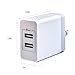 USB Wall Charger Travel Adapter universal smart Charger AC Foldable Plug 24W Dual ports for iPhone iPad Samsung Galaxy Android smartphone Tablets (White)