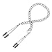 (5Pcs/Set) Tweezer Nipple Clamps with Bells Metal Chain Adjustable Breast Labia Clips Clit Clamp