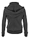 RubyK Womens Classic Double Breasted Pea Coat Jacket with Hood RBKWJC943_CHARCOAL Large