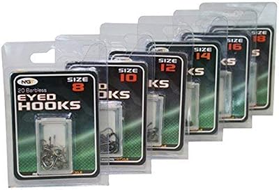 Carp-Corner 120X Match Fishing Eyed Hooks Barbless Size 8 10 12 14 16 18 20