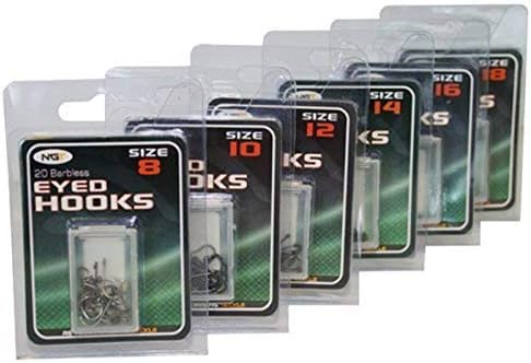 Carp-Corner 120X Match Fishing Eyed Hooks Barbless Size 8 10 12 14 16 18 20