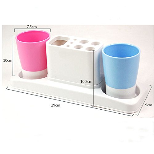 Eslite Bathroom Toothbrush Toothpaste Stand Organizer Plastic Storage Rack Set - //medicalbooks.filipinodoctors.org