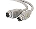 C2G/Cables to Go 02315 8-Pin Mini-Din M/F Serial RS232 Extension Cable, Beige (6 Feet / 1.82 Meters)