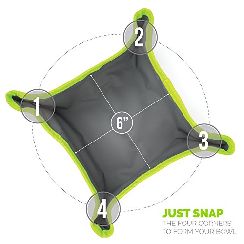 image for Tuff Mutt Collapsible Canvas Dog Bowl, Portable for Easy Travel, Folda