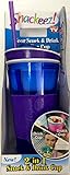 Snackeez Travel Cup Snack Drink in One Container Purple/Blue