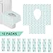 Toilet Seat Covers Disposable Potty Training Seat Covers Waterproof & Non-Slip Individually Wrapped 10 Counts Universal Size for Adults, Kids & Toddler