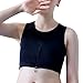 Vinaka Plus Size Zip Up Super Flat Chest Binder Lesbian Tomboy (XL, Black)