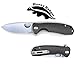 Honey Badger Pocket Knife EDC Flipper Liner Lock Folding Tactical Hunting Fishing Knife 8cr13MOV Steel Deep Pocket Carry Gift Box with Torx Wrench (Black, Medium 2.96oz - 4.1" Closed - 3.2" Blade) primary